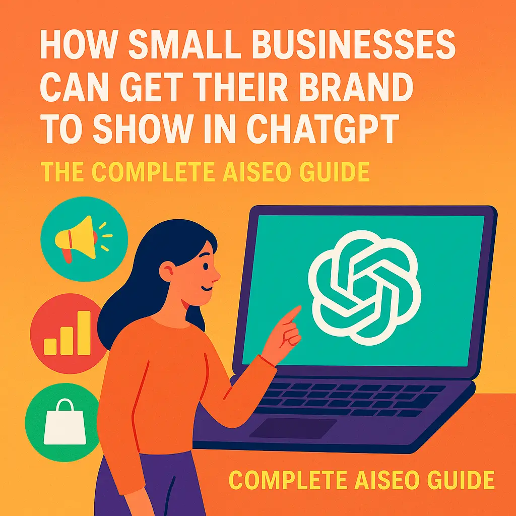 An orange background with the blog title, elements of automation, and a laptop with the ChatgGPT logo on it.